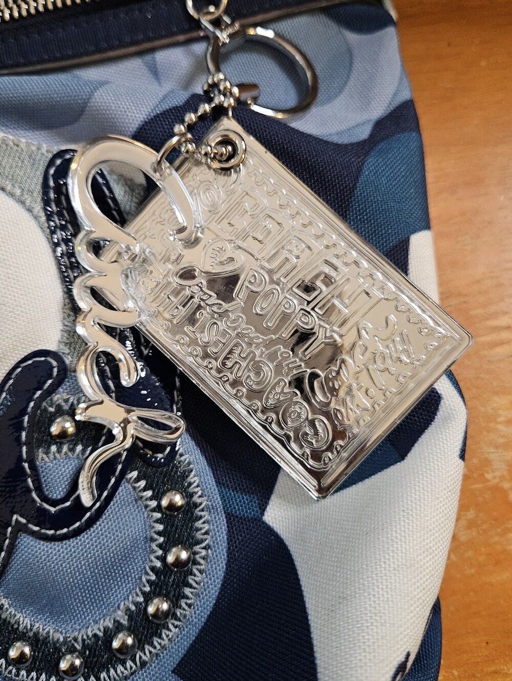 Coach Poppy Glam Tote in Denim - Picture 13 of 13